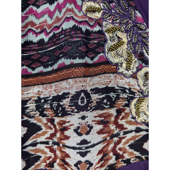 Soft Surroundings Patchwork Tunic Boho Mixed Media Embroidered Petite XL - Picture 9 of 9